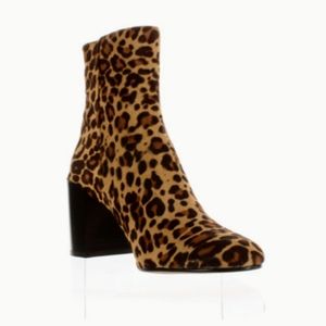 DOLCE VITA CYAN ANIMAL PRINT LEOPARD PRINT ANKLE BOOTS BOOTIES NIB SIZE 10 US
